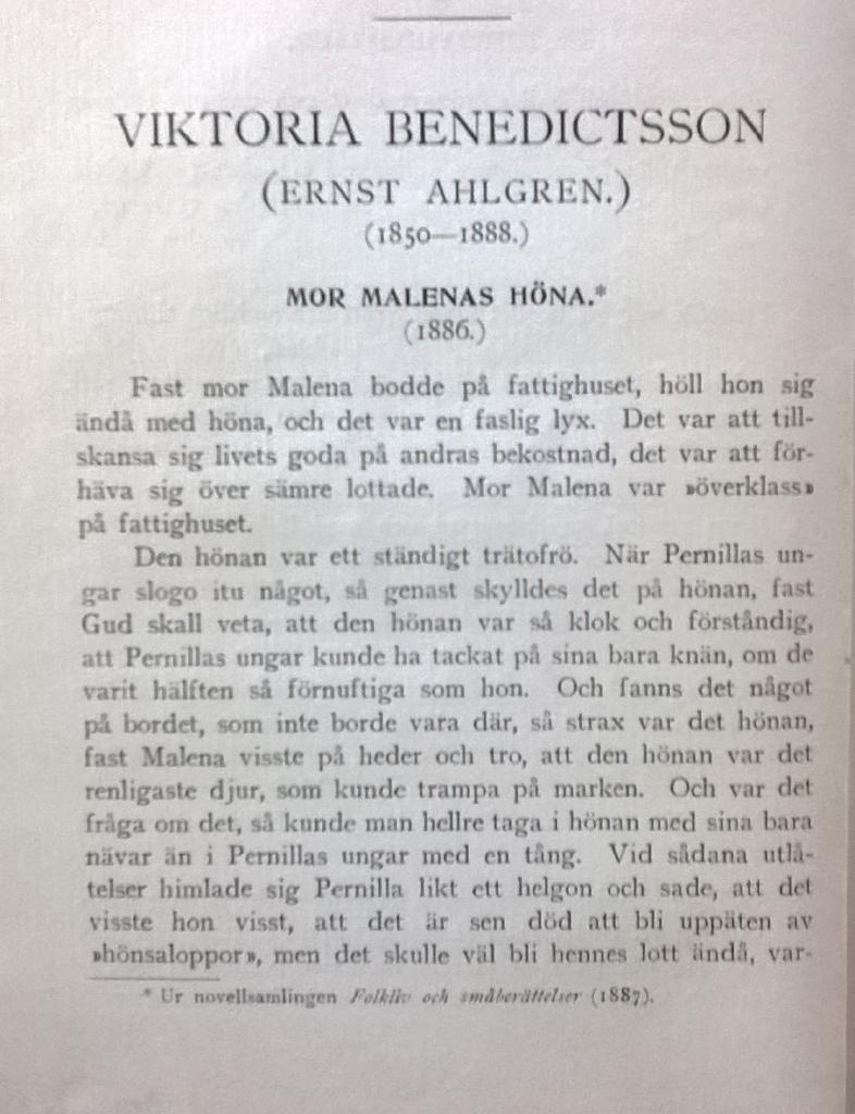 MOR MALENAS HÖNA.