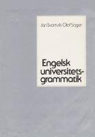 Engelsk universitetsgrammatik med Övningsbok