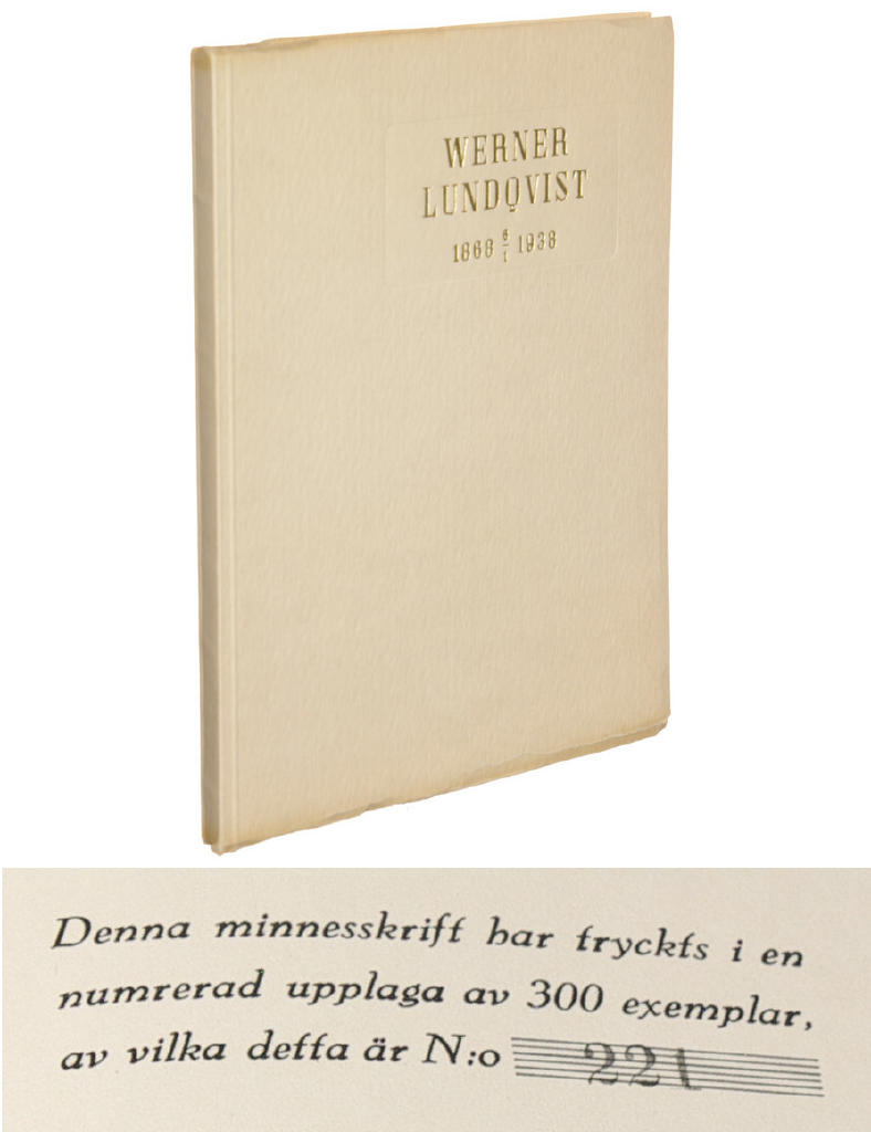 WERNER LUNDQVIST 1868 1/6 1938 "Navigare necesse est -"
