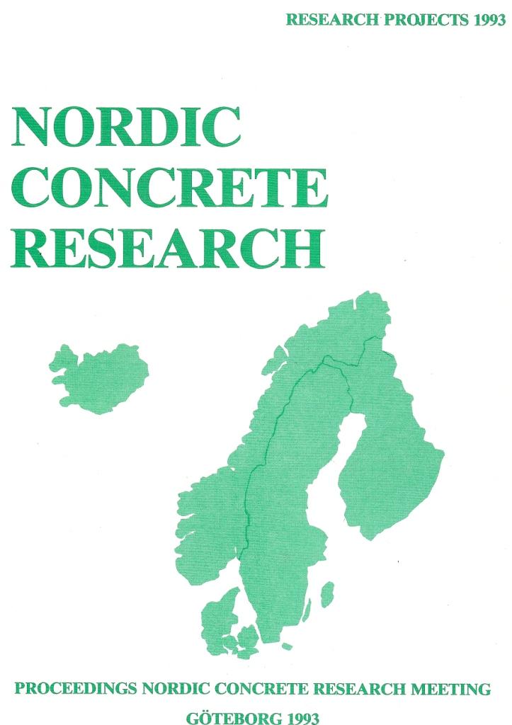 NORDIC CONCRETE RESEARCH - PROCEEDINGS OF MEETING, GÖTEBORG 1993