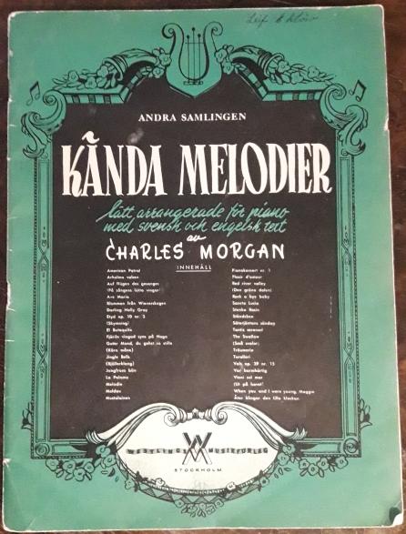 Kända melodier – lätt arrangerade för piano med svensk och engelsk text. Andra samlingen