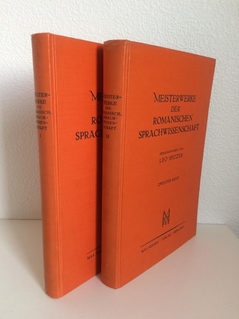 MEISTERWERKE DER ROMANISCHEN SPRACHWISSENSCHAFT I-I. VOL. 1: LAUTLEHRE, WORTFORSCHUNG, FLEXIONS- UND WORTBILDUNGSLEHRE. VOL. 2: NAMENFORSCHUNG, SYNTAX, STILFORSCHUNG, SYSTEMATIK