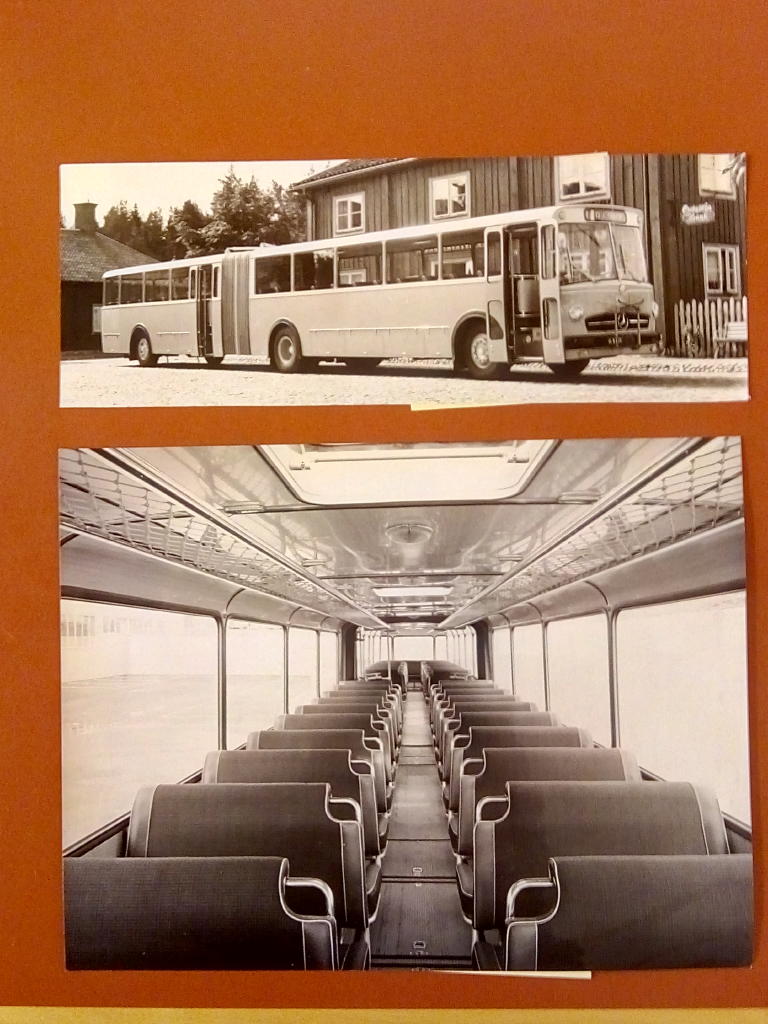 Nilsbuss Vimmerby 2 st foton på ledbussen Mercedes Benz 0317K 1968