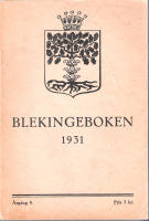 Blekingeboken 1931 (årgång 9)