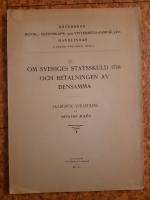 Om Sveriges statsskuld 1718 och betalningen av densamma
