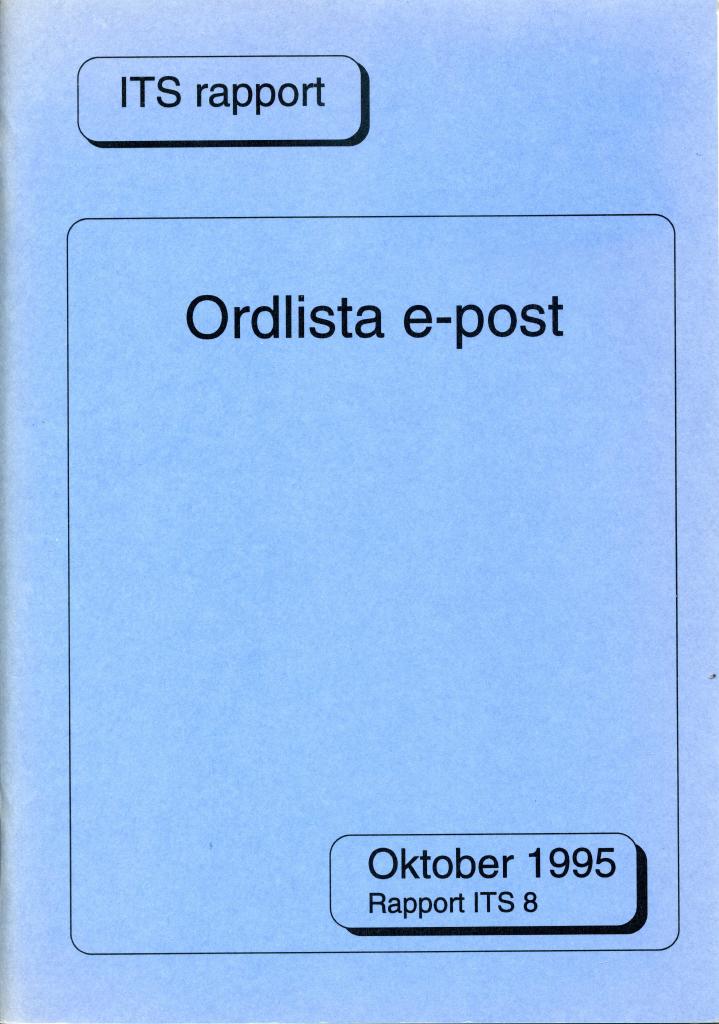 Ordlista e-post