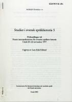 Språkhistorien och vår tids svenska dialekter : Nya rön om Älvdalsmålets fonologi och morfologi
