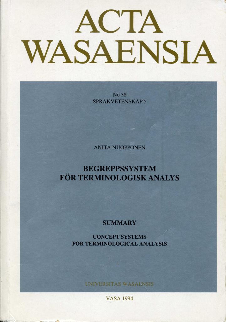 Begreppssystem för terminologisk analys