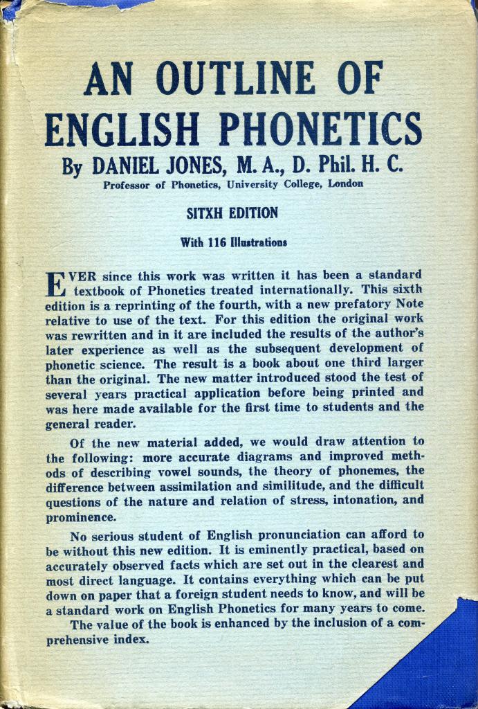 An Outline of English Phonetics