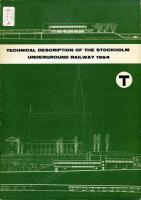 Technical Description of the Stockholm Underground Railway 1964