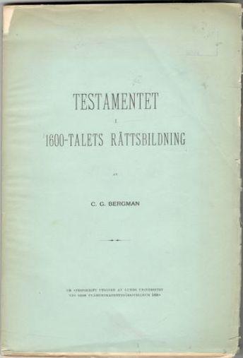 Testamentet i 1600-talets rättsbildning