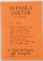 Svenska dikter 2. Från Kellgren till Almqvist