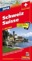 Schweiz Distoguide 2014 Hallwag karta : 1:303000