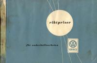 VW Riktpriser för underhållsarbeten