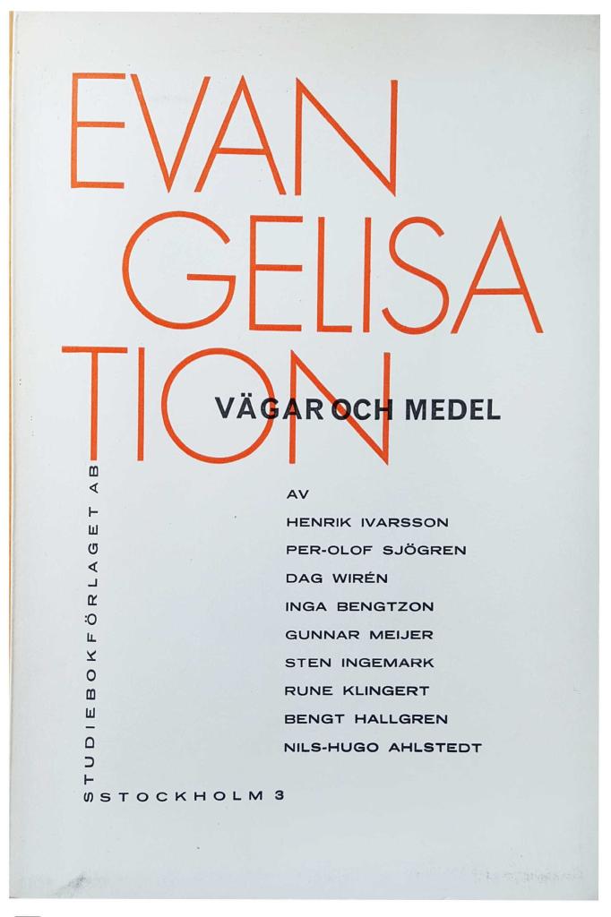 Evangelisation. Vägar och medel