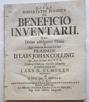 - Dissertatio Juridica de Beneficio Inventarii.