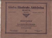 Mönsterbok å glasdekorationer, i slipning, etsnig, målning och blyinfattningar- Konstglasmästeri