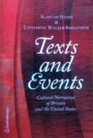 Texts and events - cultural narratives of britain and the united states