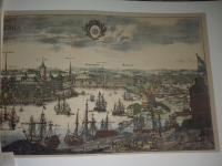 STOCKHOLMIA två delar kolorrerade originalkopparstick