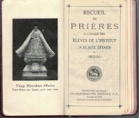 Recueil de prières à l'usage des élèves de l'Institut N. D. aux Épines à Eecloo.