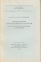 Repertorium lexicographicum Graecum. A catalogue of indexes and dictionaries to Greek authors.