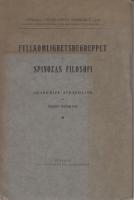Fullkomlighetsbegreppet i Spinozas filosofi.