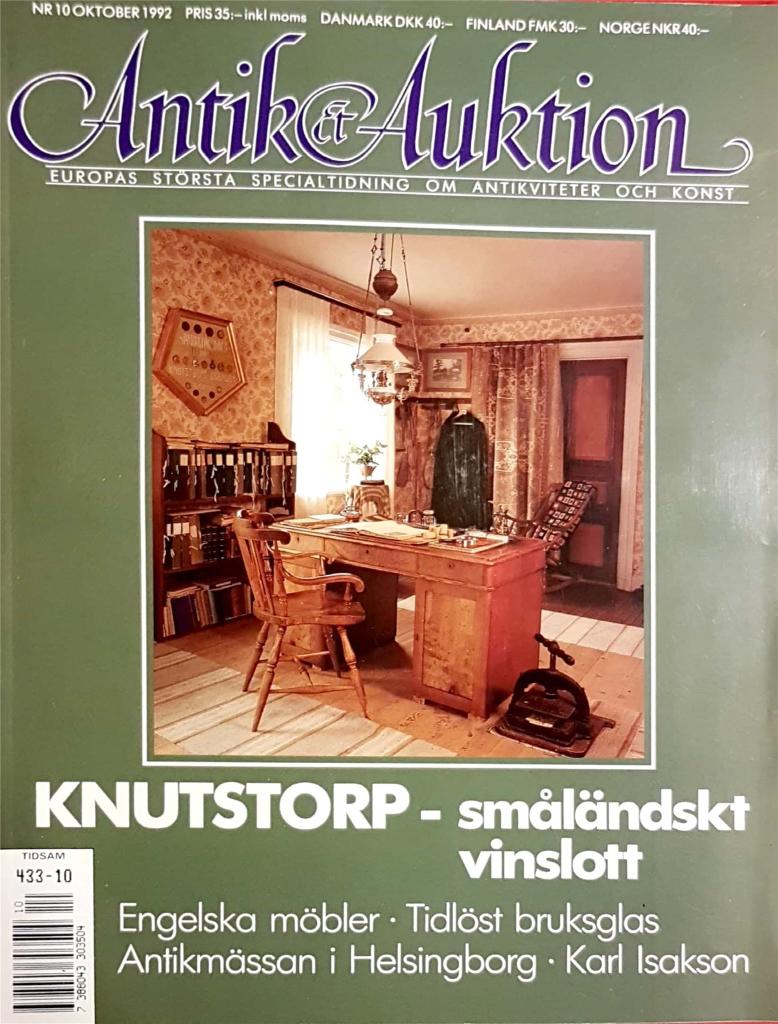 ANTIK & AUKTION, nr 10-1992 (Bruksglas, Karl Isakson m.m.)