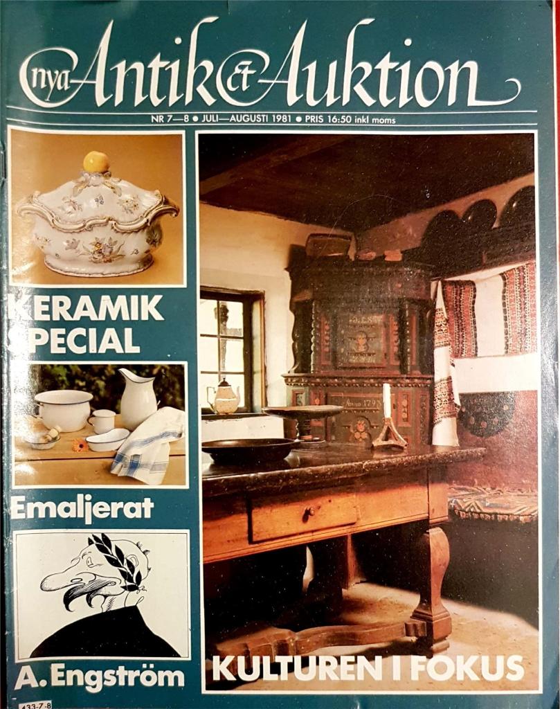 NYA ANTIK & AUKTION, nr 7-8 1981 (Emaljerat, Keramik, A. Engström m.m.)