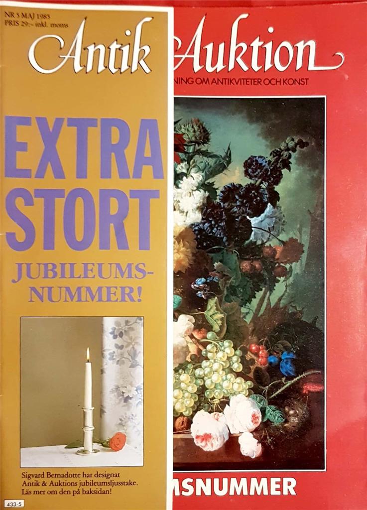 ANTIK & AUKTION, nr 5-1985. Jubileumsnummer (Isaac Grünevald m.m.)