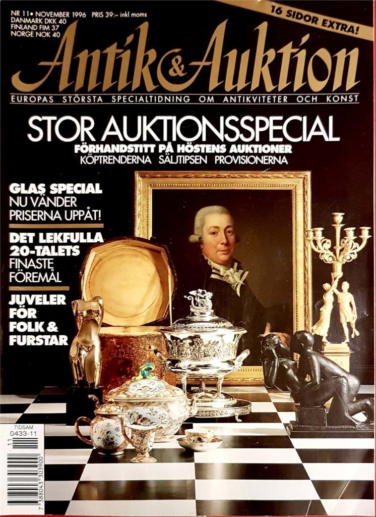 ANTIK & AUKTION, nr 11-1996 (Glas special, ivan Ivarson m.m.)