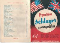 Populära schlagers på engelska 1952 nr 1